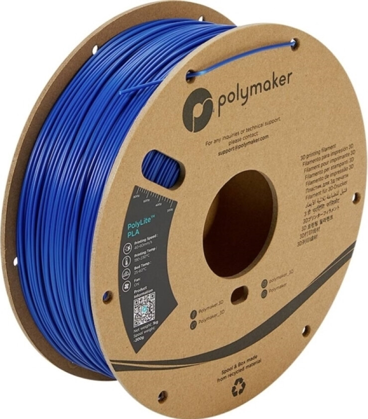 Polymaker Pa02020 Polylite Filament Pla-Plast 2.85 Mm 1000 G Blå 1 Stk