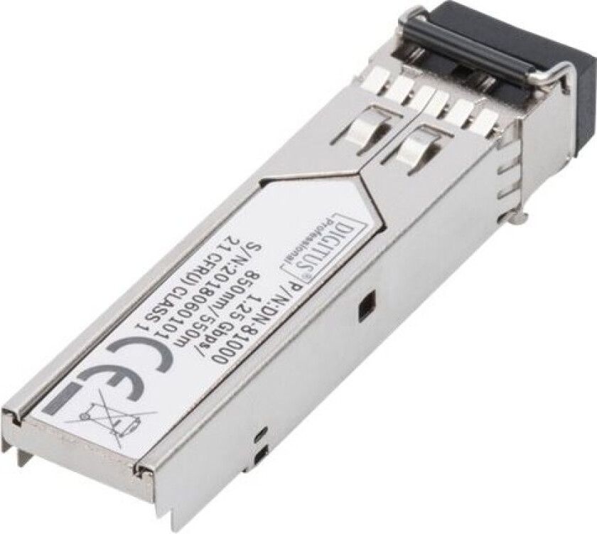 - Sfp (Mini-Gbic) Transceivermodul - 1Gbe - 1000Base-Sx - Sfp (Mini-Gbic) / Lc Multimodus - Opp Til 550 M - 850 Nm