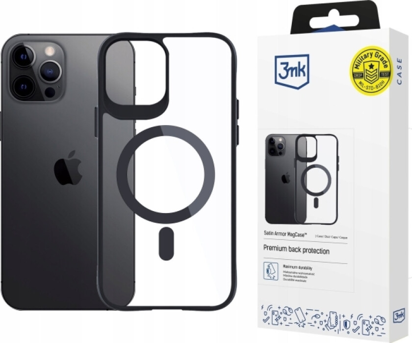 3Mk 3Mk Beskyttelsesdeksel Satin Armor Magcase For Iphone 12 Pro Max