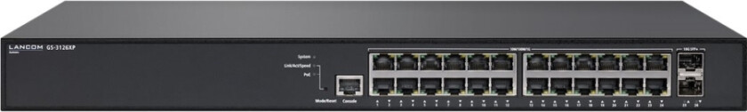 Lancom Gs-3126Xp - Switch - L3 Lite - Styrt - 24 X 10/100/1000 (Poe+) + 2 X 10 Gigabit Sfp+ (Opplenke) - Rackmonterbar - Poe+ (185 W)