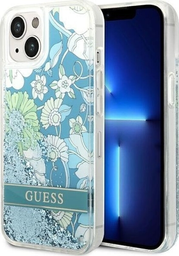 Etui Guhcp14slflsn Apple Iphone 14 Zielony/Green Hardcase Flower Liquid Glitter