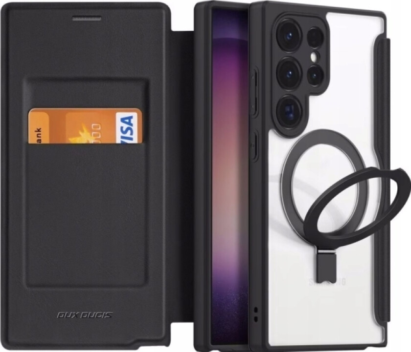 Skin X Pro-Deksel Med Klaff Og Magnetring Til Samsung S24 Ultra - Sortering