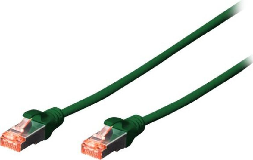 Professional - Koblingskabel - Rj-45 (Hann) Til Rj-45 (Hann) - 10 M - Sftp - Cat 6 - Med Støvel, Halogenfri, Formstøpt, Uten Hindringer - Grø