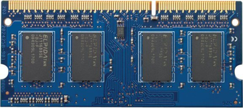 Hp - Ddr3l - Modul - 4 Gb - So Dimm 204-Pin - 1600 Mhz / Pc3-12800 - 1.35 V - Ikke-Bufret - Ikke-Ecc - For Hp 250 G5 (Ddr3) Elitebook 745 G3, 755 G3