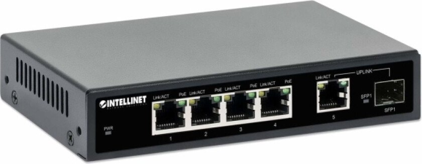 Intellinet 561822, Gigabit Ethernet (10/100/1000), Strøm Over Ethernet (Poe), Kan Monteres På Vegg