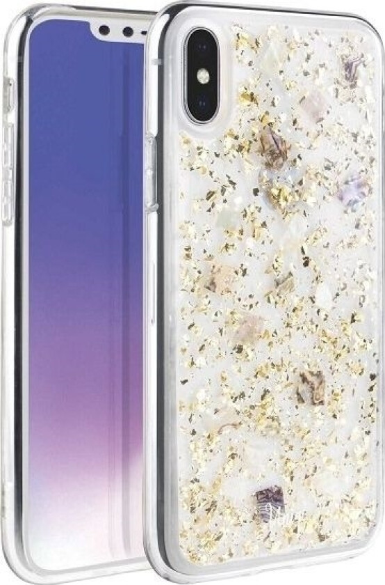 Deksel Uniq Uniq Etui Lumence Clear Iphone Xs Max Zloty/Champagne Gull