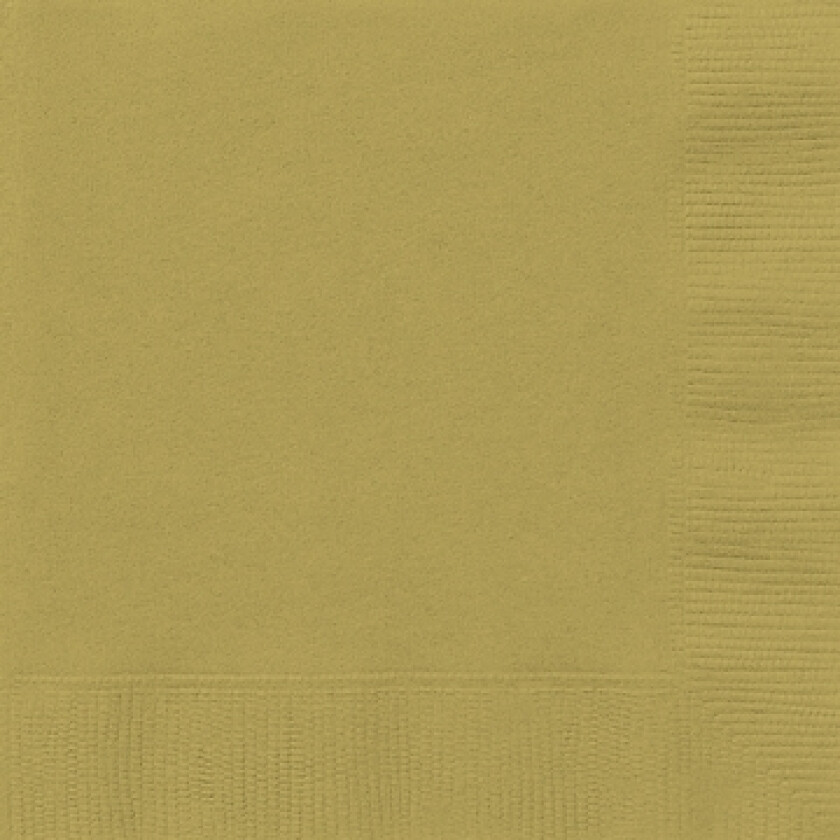 Gullfarget - servietter -33x33cm- 20 stk