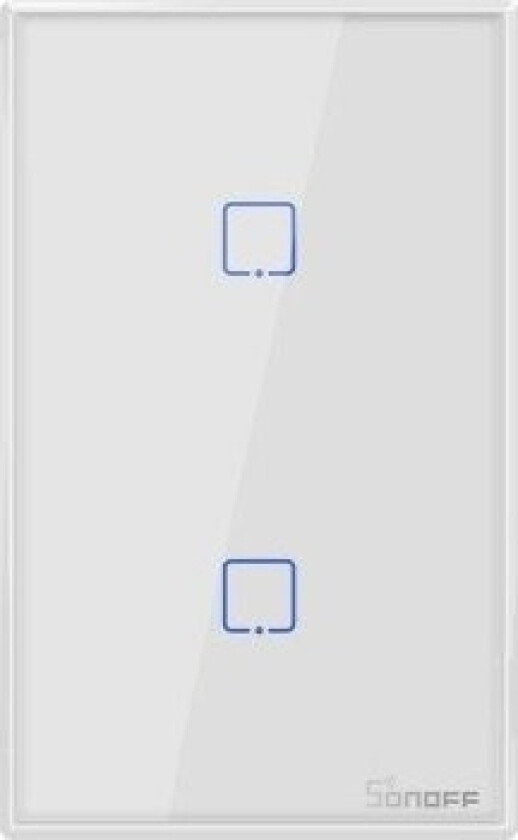 T2us2c - 2-Gang Wi-Fi Smart Wall Switch Us - White