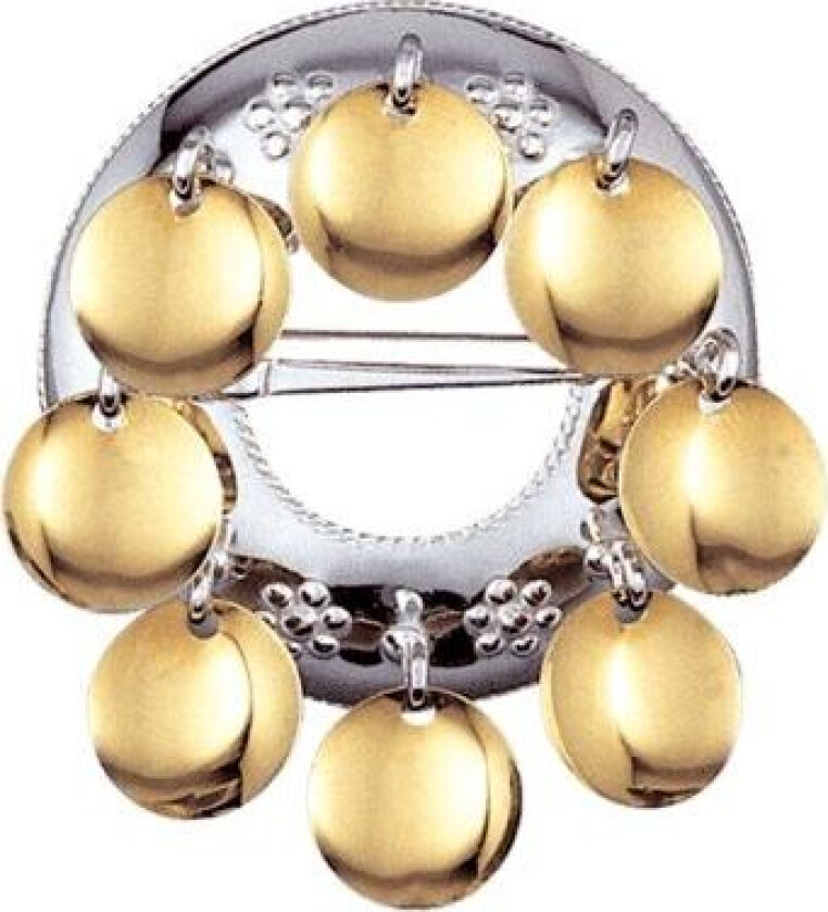 Sølje Sunnmøre i 830 hvitt og forgylt sølv