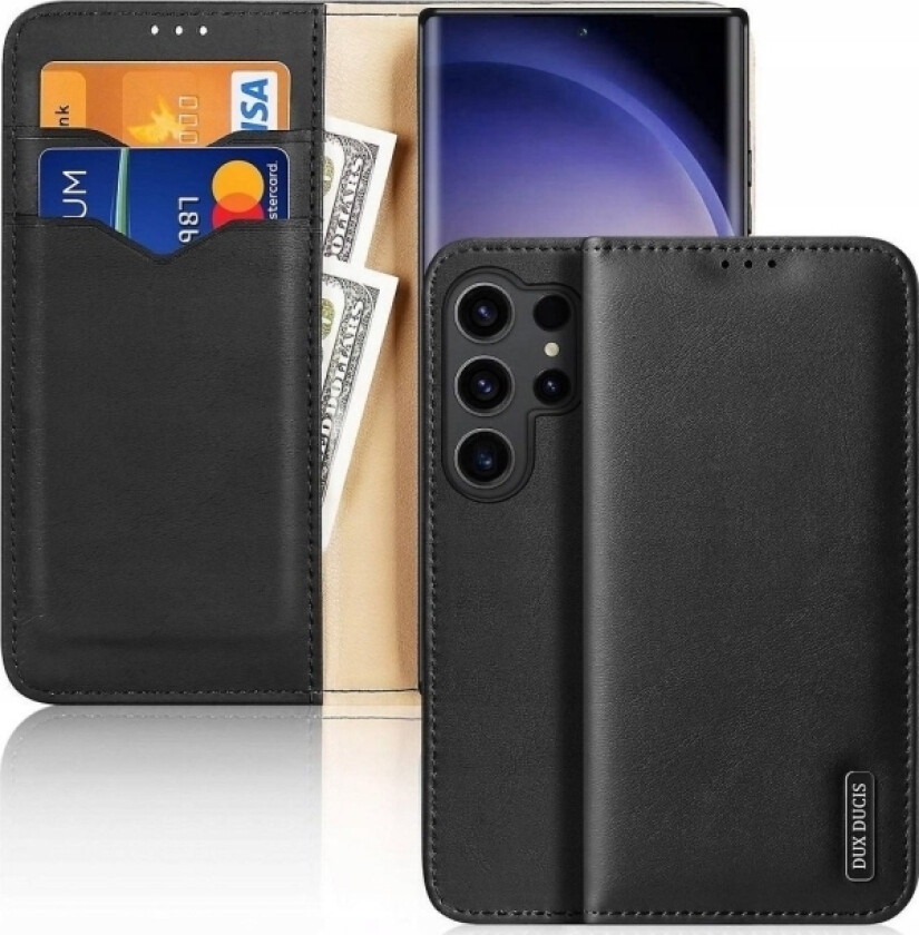 Hivo-Deksel Med Klaff Og Rfid-Blokkering Til Samsung Galaxy S24 Ultra - Sort