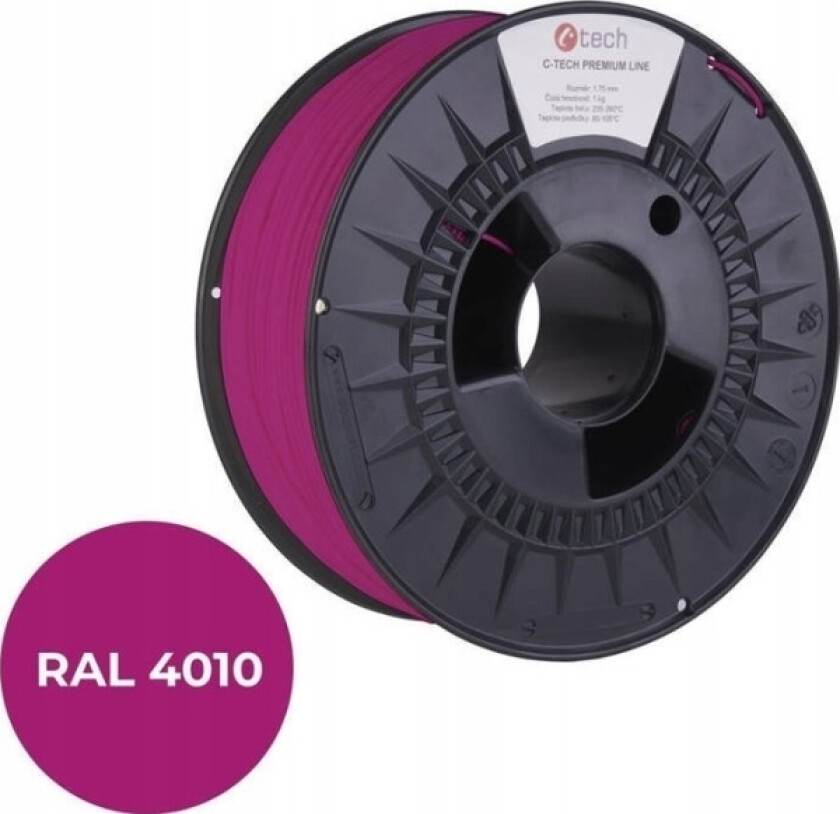 Filament 3D C-Tech Premium Line Petg Ral4010 1,75 Mm 1 Kg Telemagenta