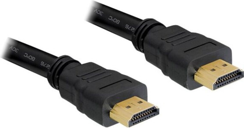 Delock High Speed Hdmi With Ethernet - Hdmi-Kabel Med Ethernet - Hdmi Hann Til Hdmi Hann - 20 M - Svart