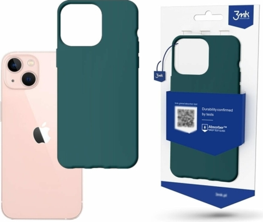 Iphone 14 Plus-Deksel Fra 3Mk Matt Case-Serien - Mørkegrønn