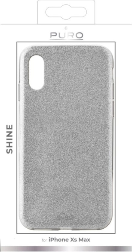 Puro Shine - Baksidedeksel For Mobiltelefon - Polykarbonat, Termoplast-Polyuretan (Tpu) - Sølv - For Apple Iphone Xs Max