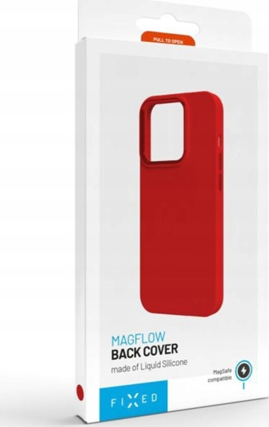 Fixed Fixed | Magflow | Back Cover | Apple | Iphone 15 Plus | Liquid Silicon | Red