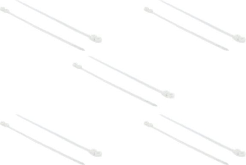 Delock Cable Tie With Fastening Eyelet - Kabelfestebånd - 40 Cm - Hvit (En Pakke 10)