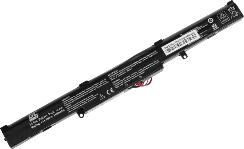 Green Cell Ultra - Batteri Til Bærbar Pc (Tilsvarer: Asus A41-X550e) - Litiumion - 4-Cellers - 3400 Mah - Svart - For Asus A550 F550 K550 R510 X4