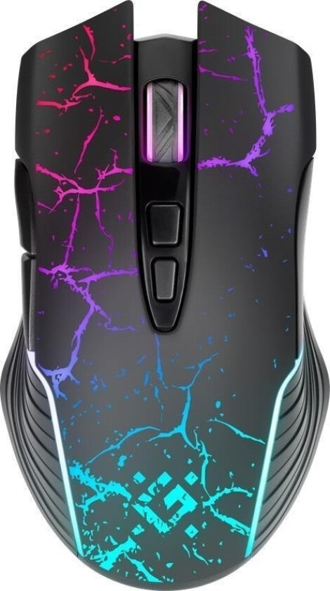 Commander Wireless Mouse Gm-511 Optical 1600Dpi Black Rgb Acumulator 7 Buttons Gaming Bluetooth
