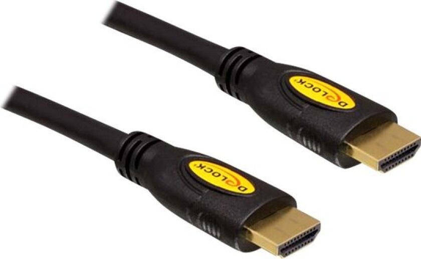 Delock High Speed - Hdmi-Kabel Med Ethernet - Hdmi Hann Til Hdmi Hann - 1.5 M - Svart
