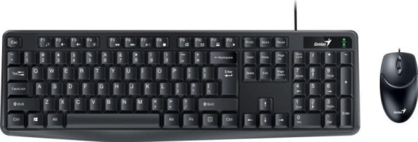 Tastatur + Mus Genius Genius Tastatur + Mus Sett Km-170/Kablet Sett/Usb/Svart/Cz + Sk Layout