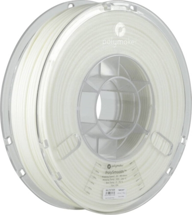 Polymaker Pj01002 Polysmooth Filament Pvb Kan Poleres 1.75 Mm 750 G Hvid 1 Stk