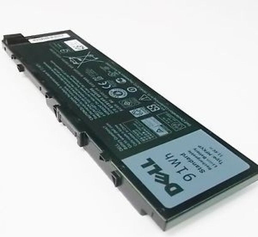 - Batteri Til Bærbar Pc - Litiumion - 6-Cellers - 91 Wh - Svart - For Precision 7510, 7520, 7710, 7720