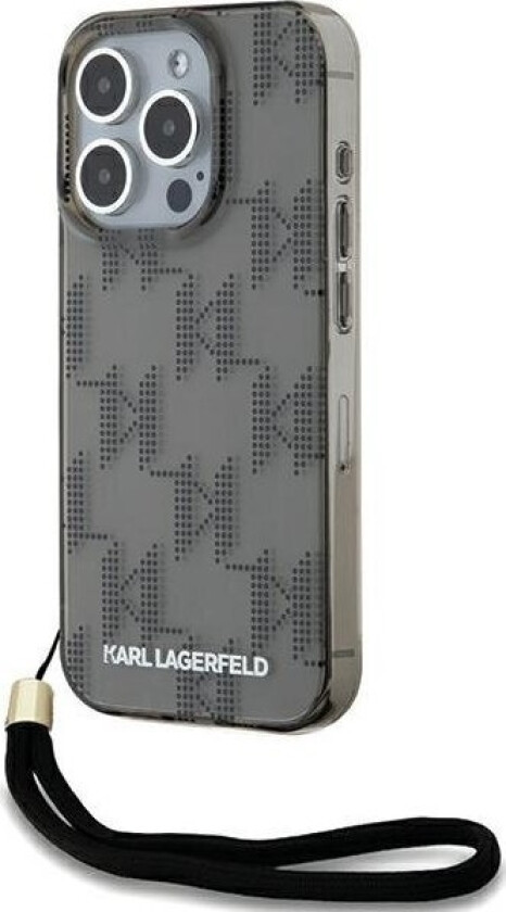 Klhcp15lhkdpnsk Iphone 15 Pro 6.1" Czarny/Black Hardcase Iml Mono Kl Pattern & Cord