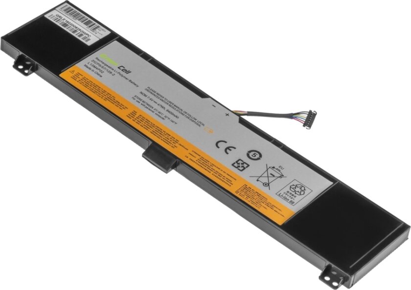 Green Cell - Batteri Til Bærbar Pc (Tilsvarer: Lenovo L13m4p02, Lenovo L13l4p02, Lenovo L13n4p02) - Litiumpolymer - 4-Cellers - 6400 Mah - Svart - Fo
