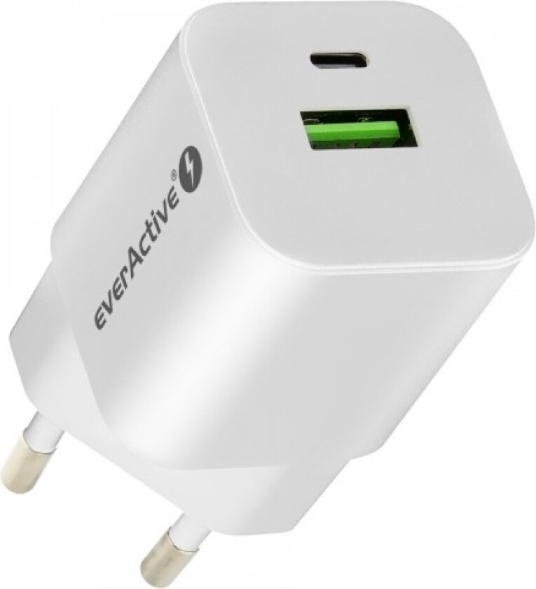 Everactive-Lader Everactive Gan Sc-390Q Vegglader Med Usb Qc3.0 Og Usb-C Pd Pps 30W-Port