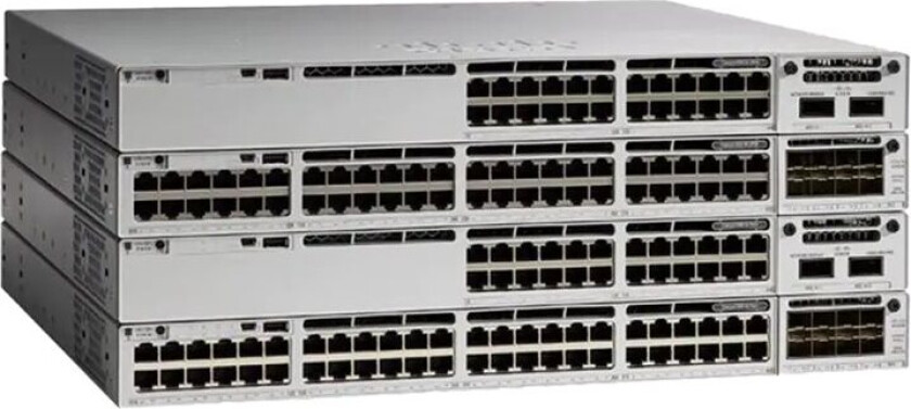 Bilde av Catalyst 9300 - Network Essentials - Switch - L3 - Styrt - 36 X 2.5Gbase-T (Upoe) + 12 X 100/1000/2.5G/5G/10G (Upoe) - Rackmonterbar - Upoe (49