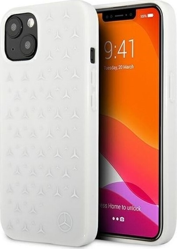 Mehcp13sespwh Iphone 13 Mini 5,4" Biay/White Hardcase Silver Stars Pattern