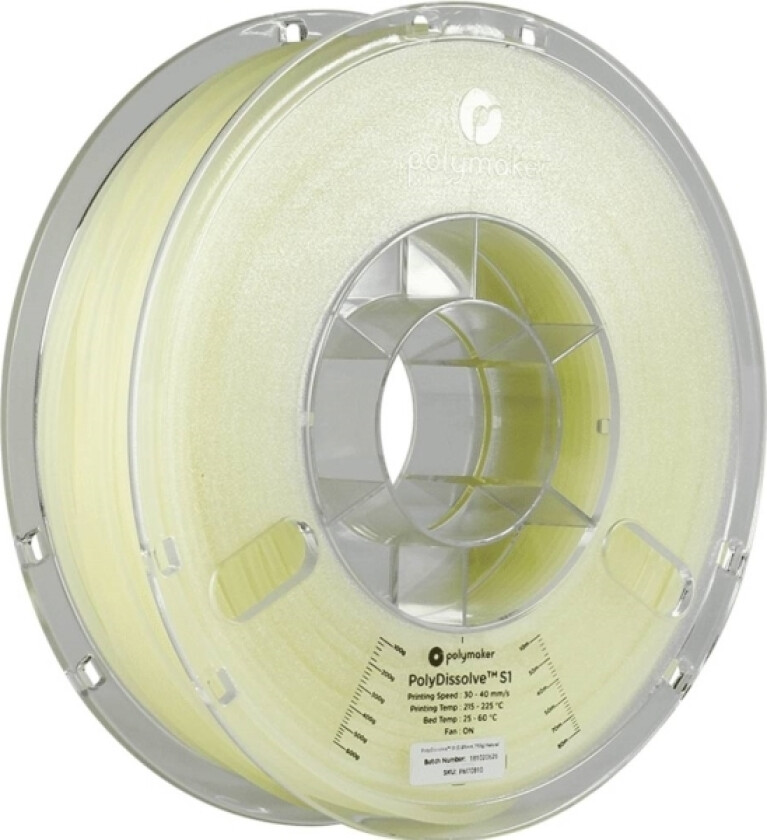 Polymaker Ph01002 Polydissolve S1 Filament Pva-Plast Vandopløselig 2.85 Mm 750 G Natur 1 Stk