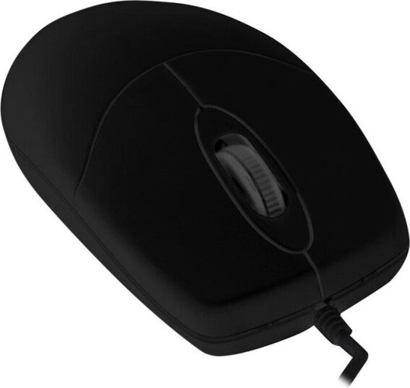 Active Key Ak-Pmj1 Series Cleanmouse - Mus - Ergonomisk - Høyre- Og Venstrehåndet - Optisk - 2 Knapper - Kablet - Usb - Svart