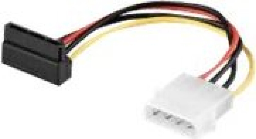 Goobay - Strømadapter - Sata-Strøm (Hann) Til 4-Pin Intern Strøm (Hann) - 13 Cm - 90°-Kontakt, Høyrevinklet Kontakt