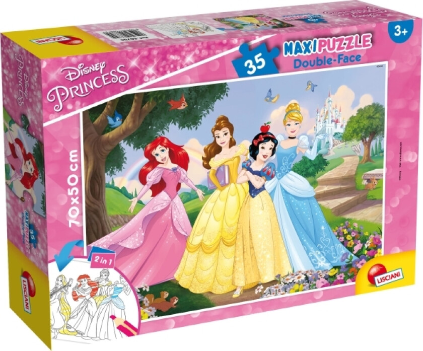 Dobbeltsidig Puslespill Maxi 35 Deler Princess Princesses 66704 Lisciani