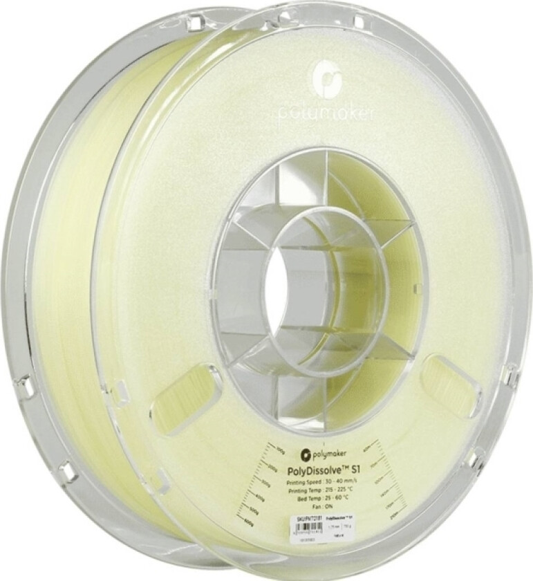 Polymaker Ph01001 Polydissolve™ S1 Filament Pva-Plast Vandopløselig 1.75 Mm 750 G Natur 1 Stk