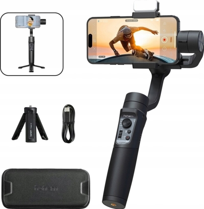 Gimbal Hohem Gimbal 3-Os. Stabilisator Do Telefonu / Smartfona + Lampa Led / Hohem Isteady Mobile+ Kit 2024