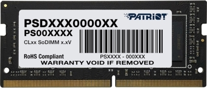 Signature Premium Patriot, 8 Gb, 1 X 8 Gb, Ddr4, 3200 Mhz, 260-Pin So-Dimm