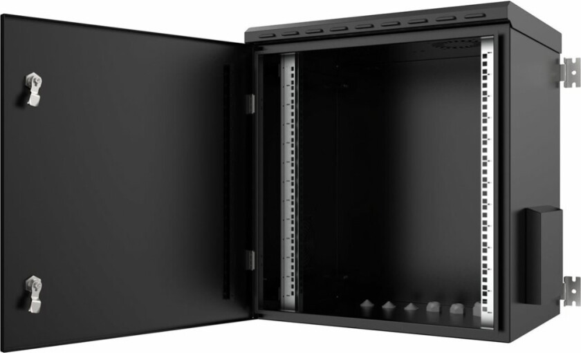 By Logon - Rack Skap - 60 X 45 - Veggmonterbar - Svart, Ral 9005 - 12U - 19"