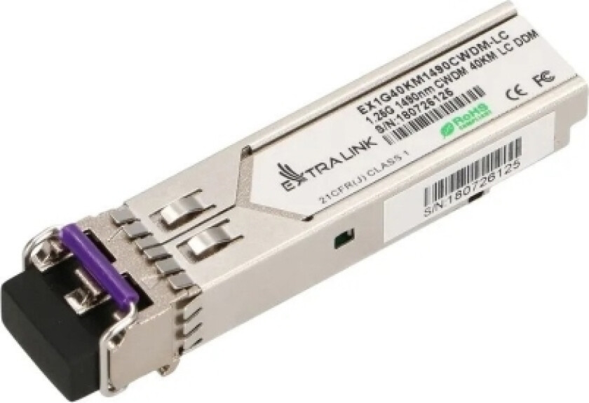 Extralink - Sfp (Mini-Gbic) Transceivermodul - Cwdm - Lc-Enkeltmodus - Opp Til 40 Km - 1490 Nm