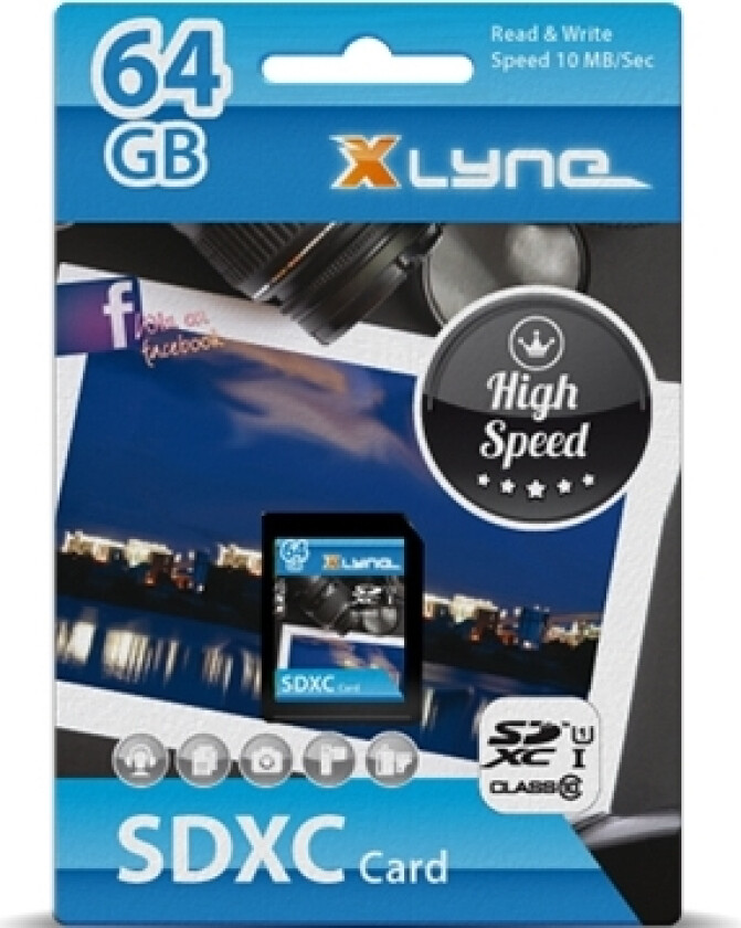 7364000, 64 Gb, Sdxc, Klasse 10, Uhs-I, 10 Mb/S, Svart