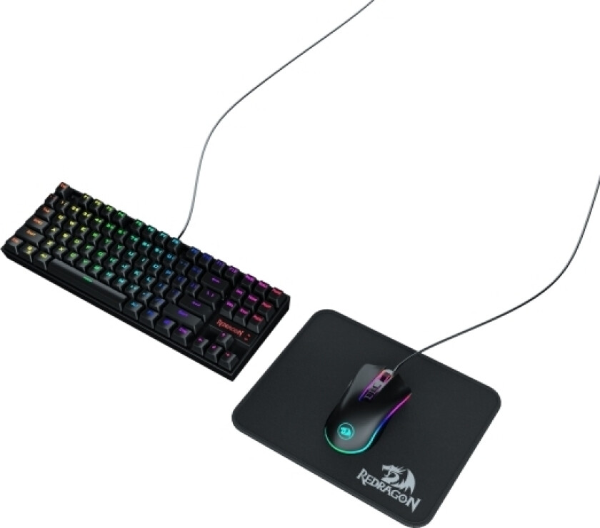 Redragon P029, Sort, Monokromatisk, Fiber, Gummi, Silke, Antiskliunderlag, Musematte Til Gaming