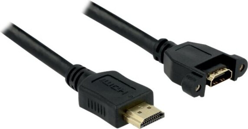 Delock - Hdmi-Kabel Med Ethernet - Hdmi Hann Til Hdmi Hunn - 1 M - Svart
