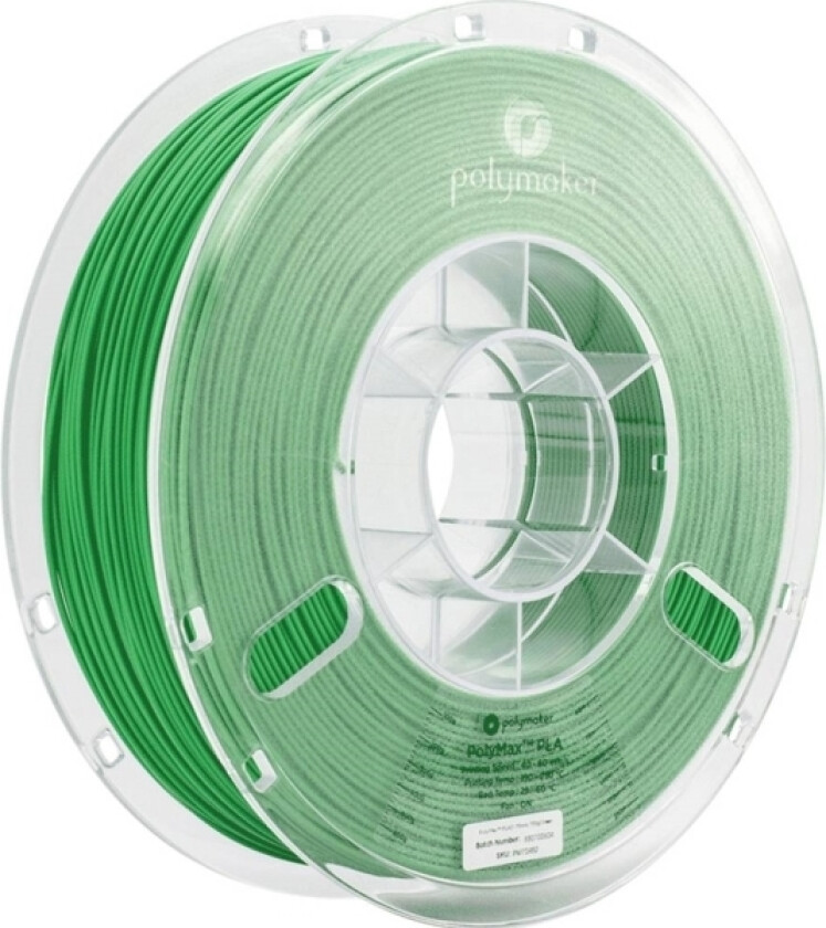 Polymaker Pa06006 Polymax Tough Filament Pla-Plast Høj Grad Af Stivhed, Høj Grad Af Trækstyrke, Slagfast 1.75 Mm 750 G Grøn 1 Stk
