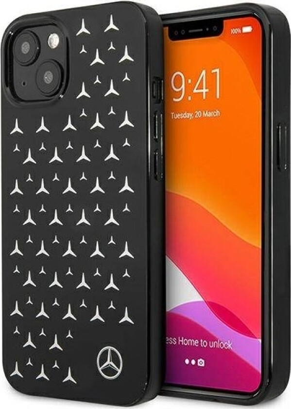 Mehcp13sespbk Iphone 13 Mini 5,4" Czarny/Black Hardcase Silver Stars Pattern