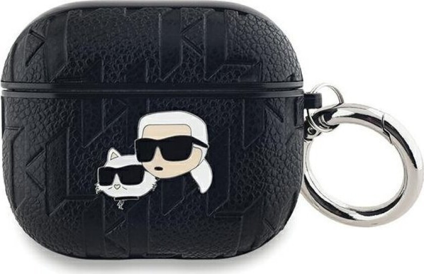 Kla3pgkcpk Airpods 3 Deksel Czarny/Svart Monogram Karl & Choupette Head