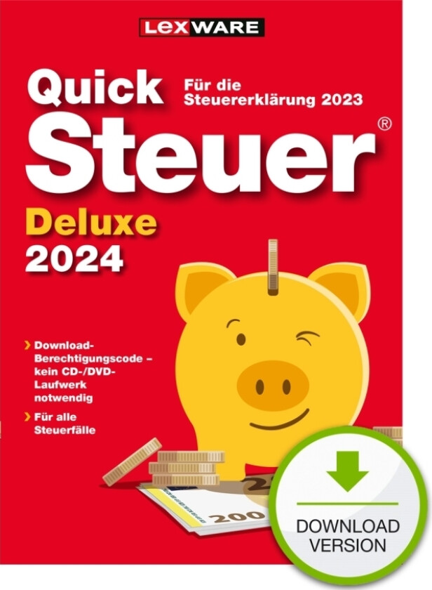 Quicksteuer Deluxe 2024 - Lisens - 1 Pc - Esd - Win - Tysk