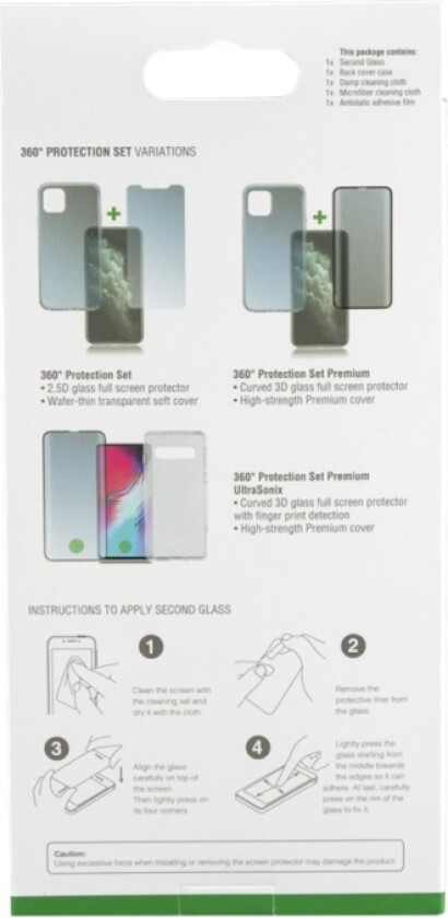 4Smarts Premium 360° Protection Set Ultrasonix - Baksidedeksel For Mobiltelefon - Polykarbonat, Termoplast-Polyuretan (Tpu) - Svart - For Samsung Gal