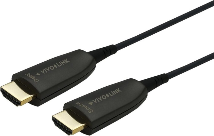 Bilde av Vivolink Professional - Hdmi-Kabel Med Ethernet - Hdmi Hann Til Hdmi Hann - 7.5 M - Fiberoptisk - Svart - 4K 120 Hz Støtte, 8 K 60 Hz (7680 X 4320) S