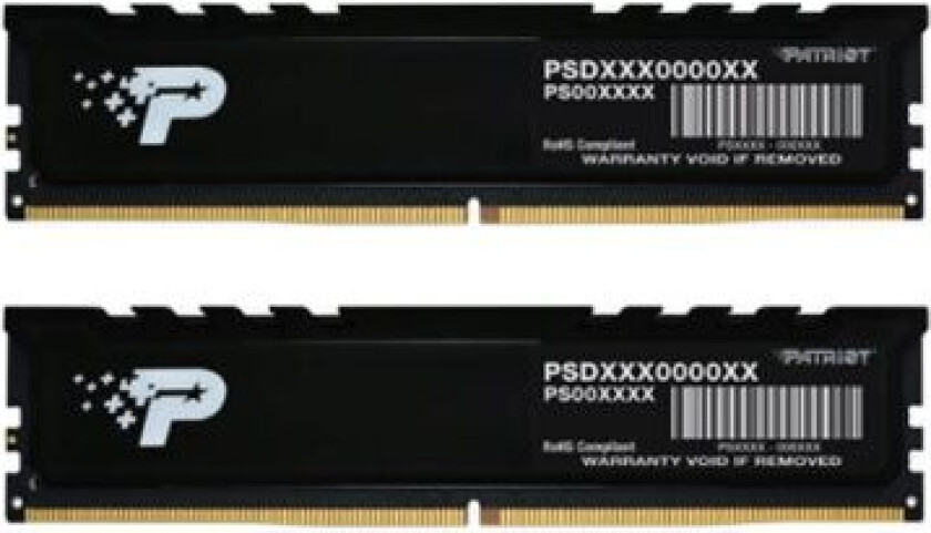 Patriot Signature Premium - Ddr5 - Sett - 32 Gb: 2 X 16 Gb - Dimm 288-Pin - 5600 Mhz / Pc5-44800 - Cl46 - 1.1 V - Ikke-Bufret - On-Die Ecc